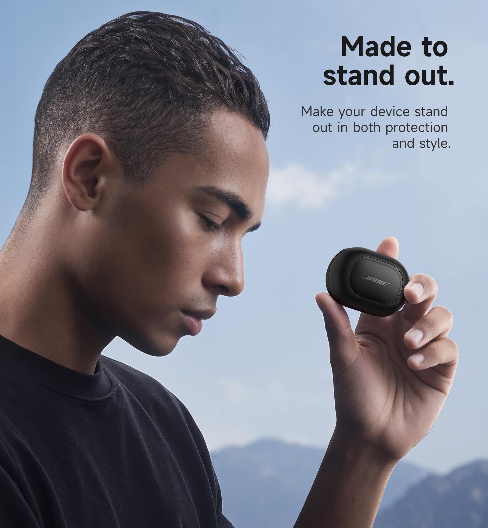 SURITCH Magnetyczne etui na słuchawki douszne Bose New QuietComfort (2024), wytrzymała, odporna na wstrząsy osłona ochronna do słuchawek Bose QuietComfort z magnetycznym lokiem, karabińczykiem i