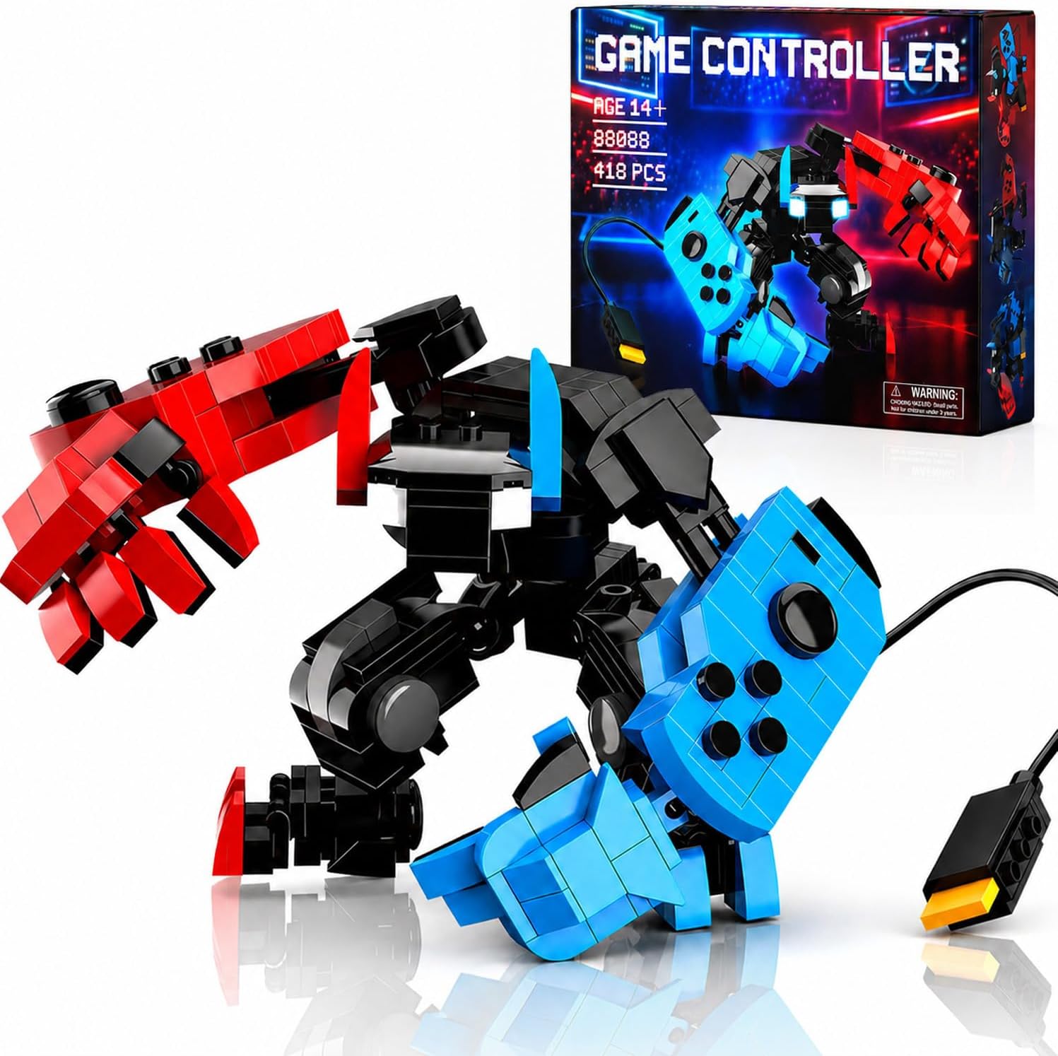Mech Building Blocks Set, Classic Game Controller Robot Building Kits with Posable Body, Toys Birthday for Adults, Teens Age 14+ and Game Fans (418 PCS)
