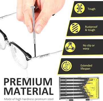 6 Pack Mini Screwdriver Set - Small Repair Tool Kit with Flathead and Phillips Screwdrivers - Precision Screwdriver Sets for Phone Watch Tiny Electronic