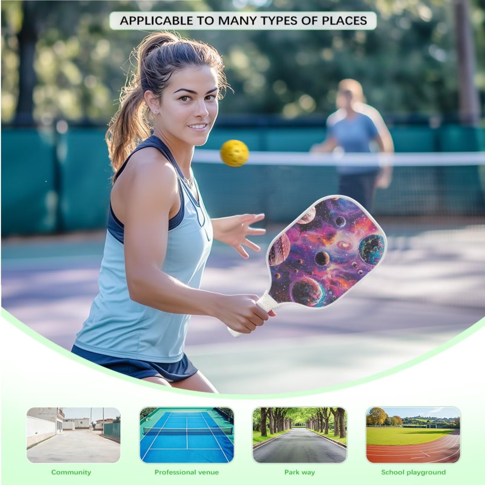 Set di 2 racchette per pickleball, per adulti e adolescenti
