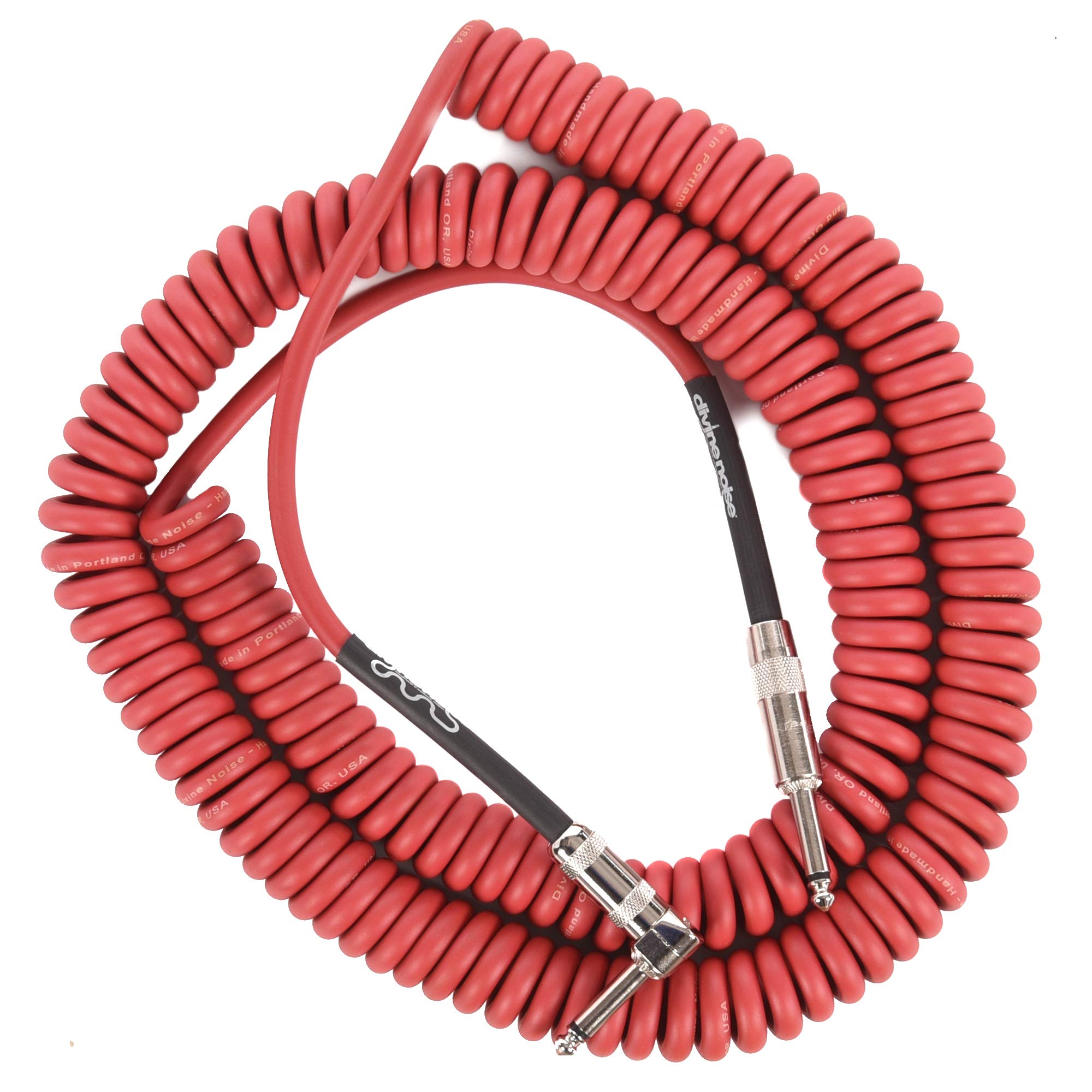 Divine NoiseCurly Cable Red 30' Straight/Right Angle