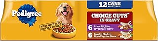 Pedigree Wet Dog Food, Choice Cuts Adult Canned Dog Food Variety Pack, 13.2 oz. Cans, 12 Count