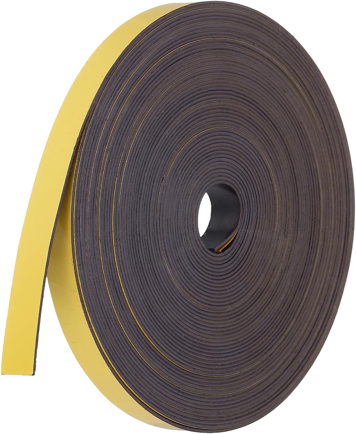 PATIKIL Magnetic Strip Roll, 32.8ft x 0.4" Fridge Magnets Tape Flexible Writable Dry Erase Refrigerator Magnet Sticker Label with Adhesive Back Sheet for DIY Craft Whiteboard, Yellow
