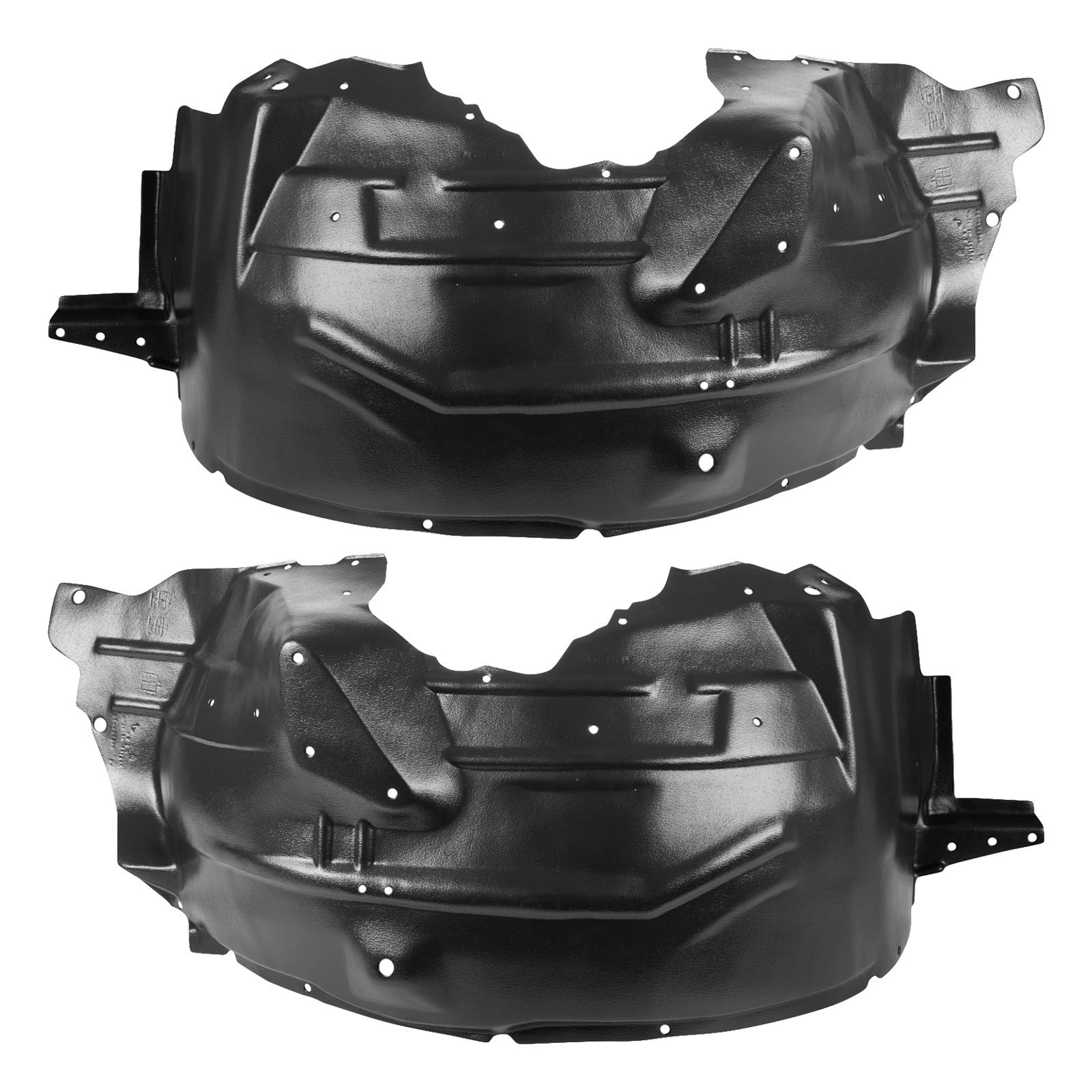 TRQ Front Driver and Passenger Side Inner Fender Liner Set | For 2004-2005 Ford F-250 Super Duty F-350 Super Duty