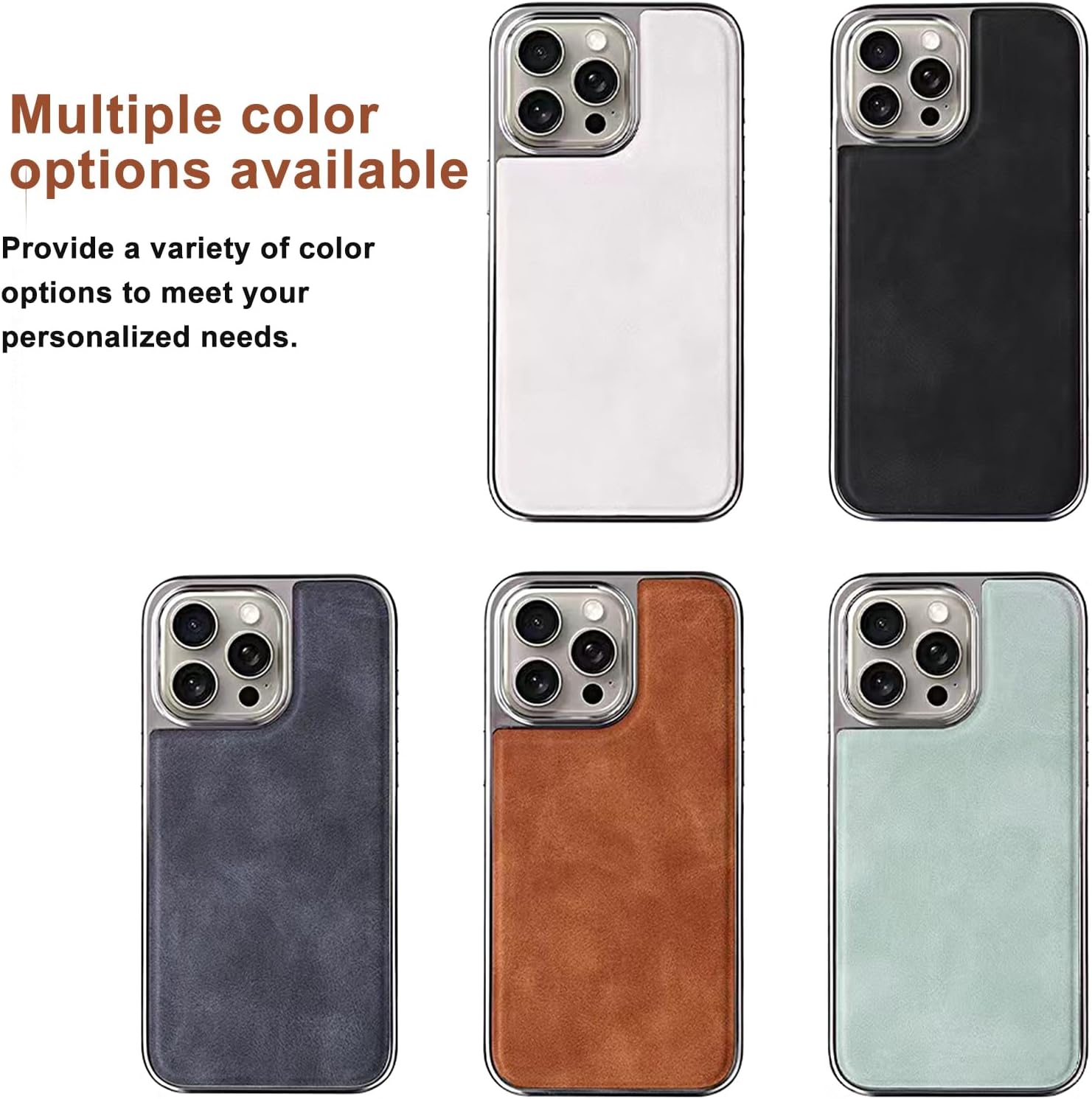 Personalized Phone Cases for iPhone 16 15 14 13 - Pro Max Plus mini - Custom Name Phone Cover Leather case Personalized, PU Soft Non-Slip Grip Shockproof Full Body Protective Cover Magnetic