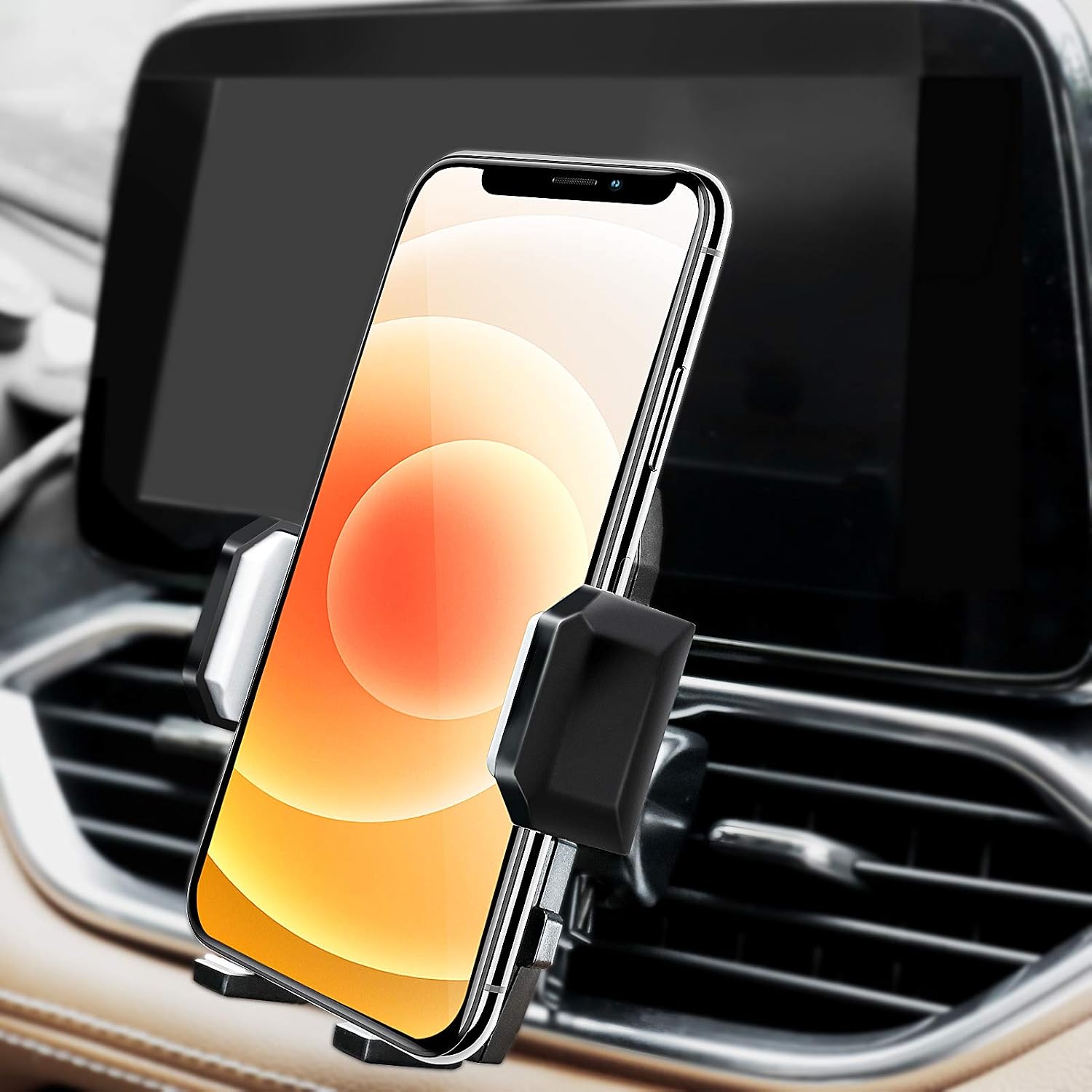 Car Phone Mount, Amoner Air Vent Phone Holder with Adjustable Clip Compatible with iPhone 12/12 Pro/11 Pro/XR/XS/8 Plus/7/6s/6, Galaxy S20/S10/S9, Note 20/10 & more