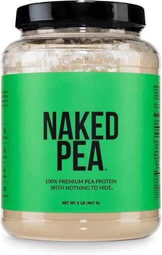 NAKED Pea - 2LB 100% Pea Protein Powder from North American Farms - Unflavored Vegan Pea Protein Isolate - NSF Certified, Plant Protein Powder, Easy to Digest - 30 Servings