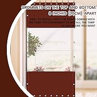 Vista 4 de Cortina de vinilo para exteriores de 20 oz, cortina de panel transparente para exteriores, cortina resistente a la intemperie para pérgola, porche