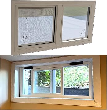 White Household Windows, Mobile Home Window, Aluminum Storm Window Exterior, Basement Window, Sliding Window, Bathroom WindowSizeWxH 40x18n/100x45cm