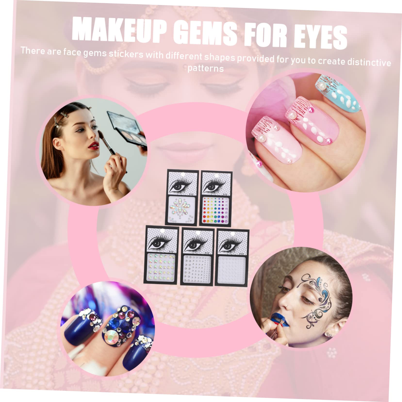 25 Hojas Diamantes De Imitación De La Cara Pegatinas Cara De Fiesta Pegatinas Joya Del Festival Pegatinas Cara Enjoyada Pegatinas Ojo Cara Joya Ojo De Diamante Acrílico Bebé Rostro