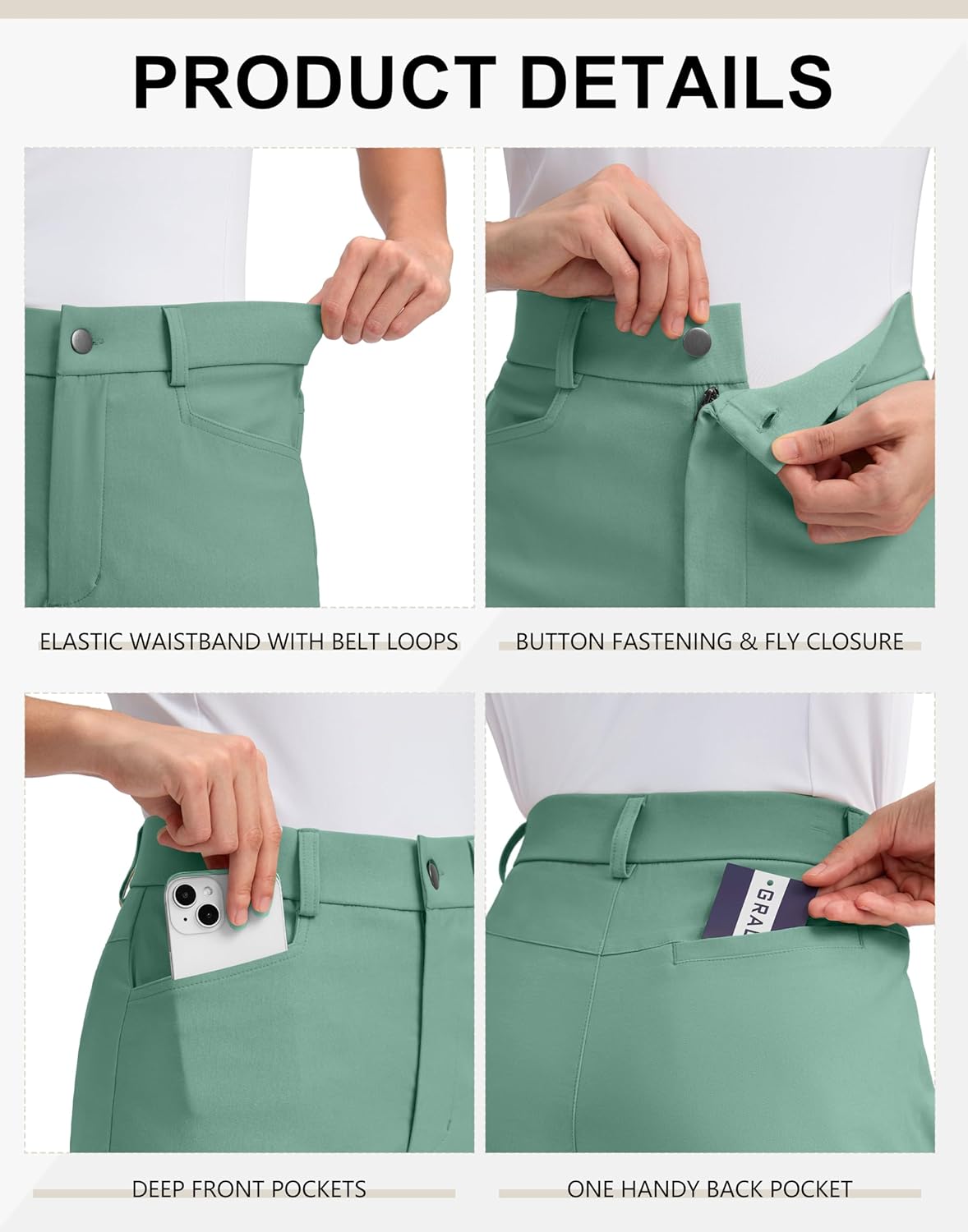 G Gradual 5" Women's Golf Shorts Stretchy Lightweight Outdoor Hiking Shorts with Pockets Shorts for Women Casual Summer - Image 4