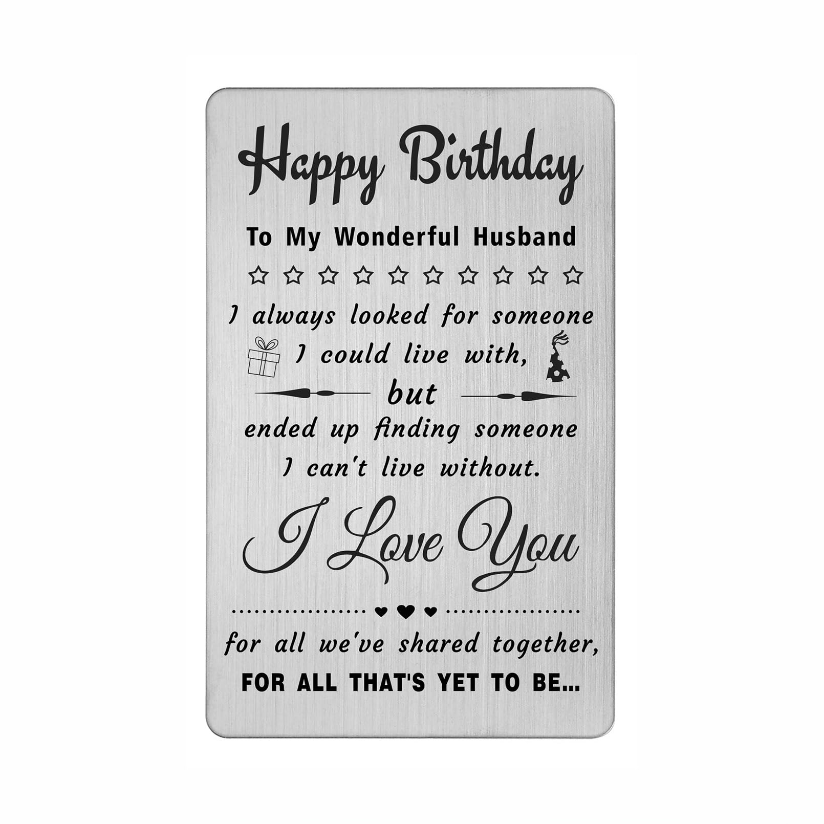 Biglietto di auguri per il compleanno del marito, biglietto di auguri per il marito, regalo di compleanno per il marito, biglietto di auguri per il marito, regali di compleanno per lui, buon