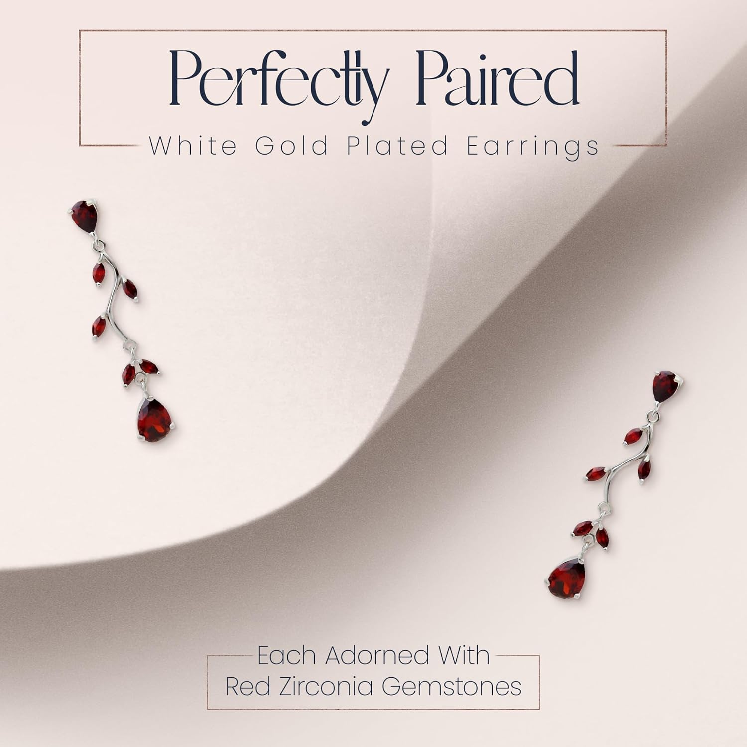 Crystalline Azuria Jewelry Sets Zirconia Crystals Teardrop Necklace and Earrings Set Costume Jewelry for Women Wedding Party White Gold Plated - Image 5