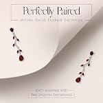 Crystalline Azuria Jewellery Ensembles pour femmes Zirconia Crystals Teardrop Collier et boucles d'oreilles Ensemble costume Bijouterie pour femmes Fête de mariage 18K Pendentif et boucles d'oreille en plaqué or blanc