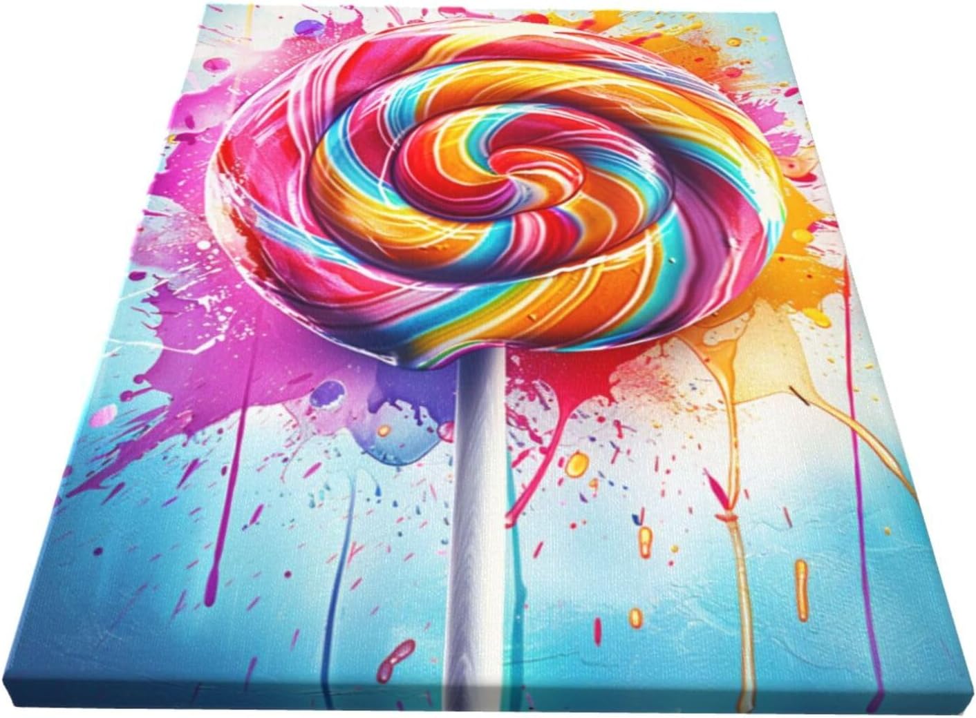 MA6GE8DE Canvas Paintings For Candy Shop Lolli Poster,Candy Shop,Cafes,Man Cave,Yard Wall Art Decor Canvas Prints,Enchanting Lolli Canvas Frameless Painting,For Candy Enthusiast Gifts 12x16 inch
