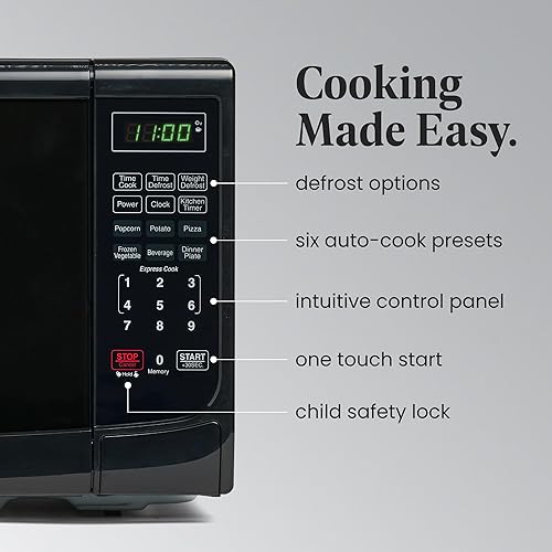 Miniatura 4 de Farberware Microondas para encimera de 700 vatios y microondas de encimera de 700 vatios, 0.7 pies cúbicos - Horno microondas con iluminación LED y