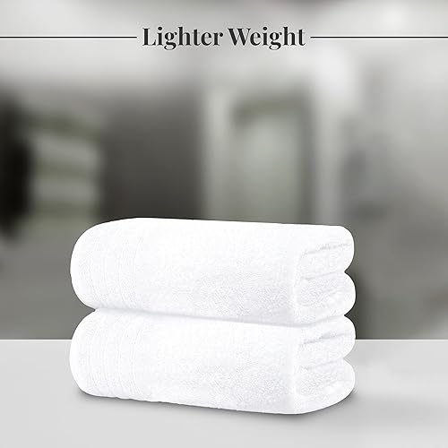 Vista 78 de Tens Towels Paquete de 4 toallas de baño extragrandes de 30 x 60 pulgadas, 100% algodón, más grandes y ligeras, más rápidas de secar, súper suaves