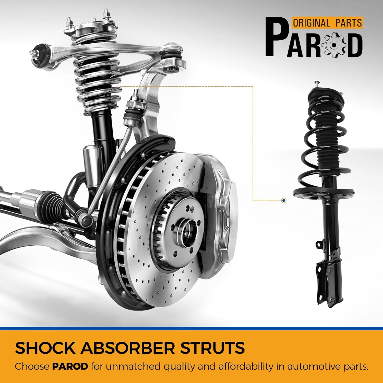 PAROD Shock Absorber Strut Fit for 2007-2012 Lexus ES350, 2006-2012 Toyota Avalon, 2007-2011 Camry Rear w/Coil Spring Assembly# 172310 172309 Left and Right