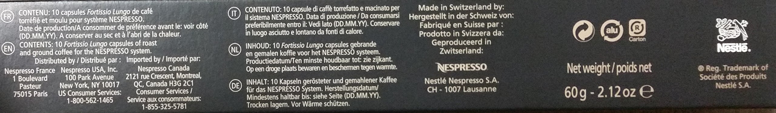 NESPRESSO Lungo Surtido, 50 Cápsulas | Café Arabica & Robusta, tostado claro a oscuro