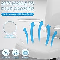 Vista 5 de Silla ergonómica de oficina con respaldo alto, silla de escritorio ergonómica, soporte lumbar ajustable con reposacabezas abatible, brazos