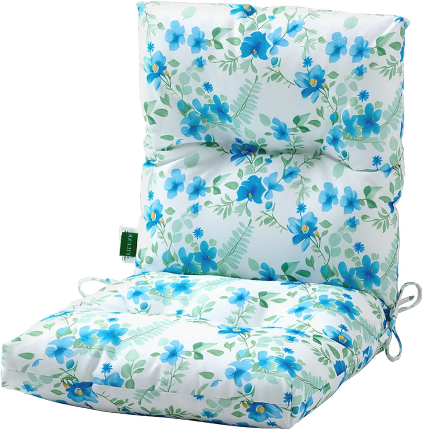 FILUXE Chair Pads, Seat/Back Patio Cushions Waterproof Solid Tufted Pillow, Indoor