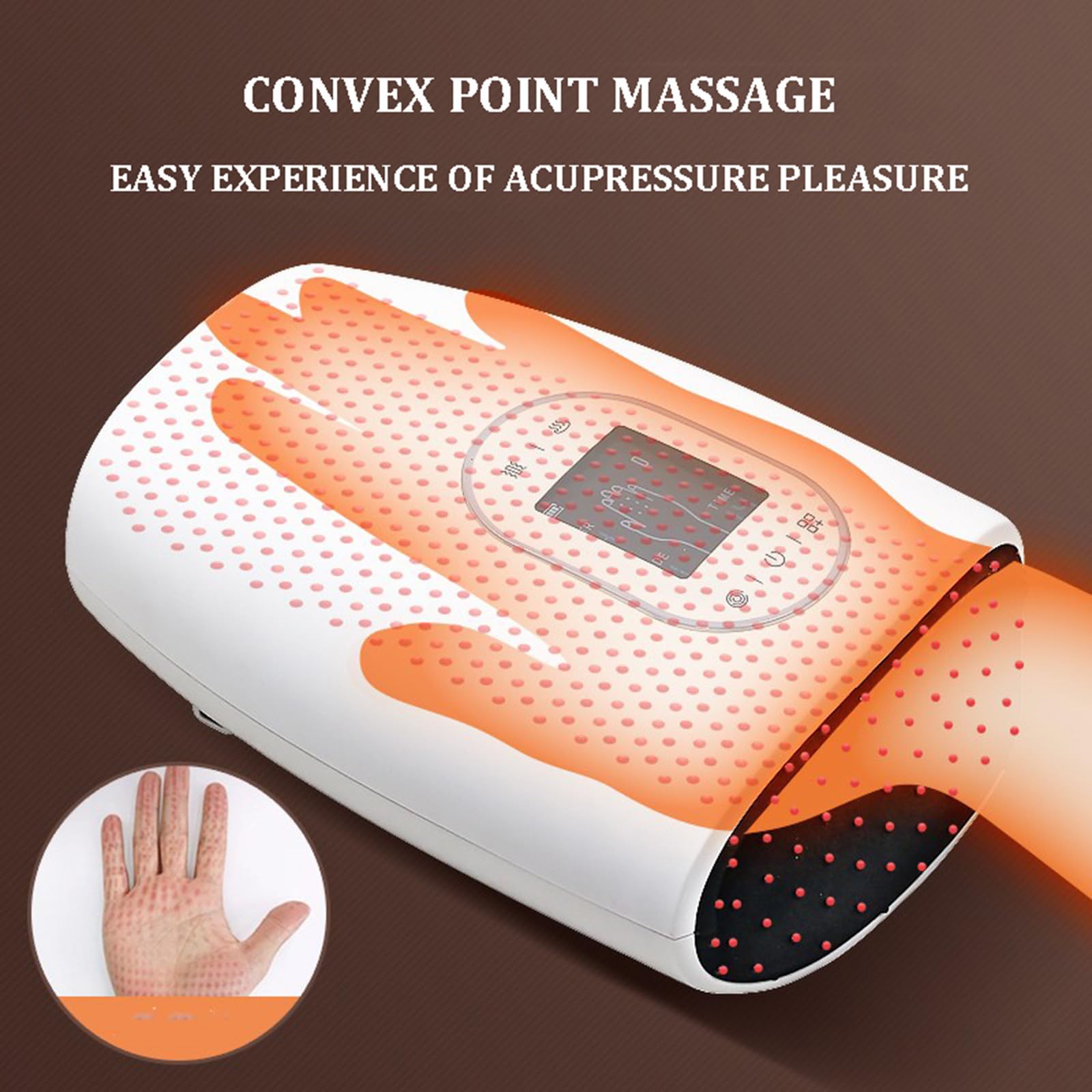 Masajeador Eléctrico De Manos Con Compresión Y Calor, Con Terapia De Puntos De Presión, Para Artritis,Síndrome Del Túnel Carpiano Y Entumecimiento De Dedos,Masaje Shiatsu,3 Niveles De Intensidad