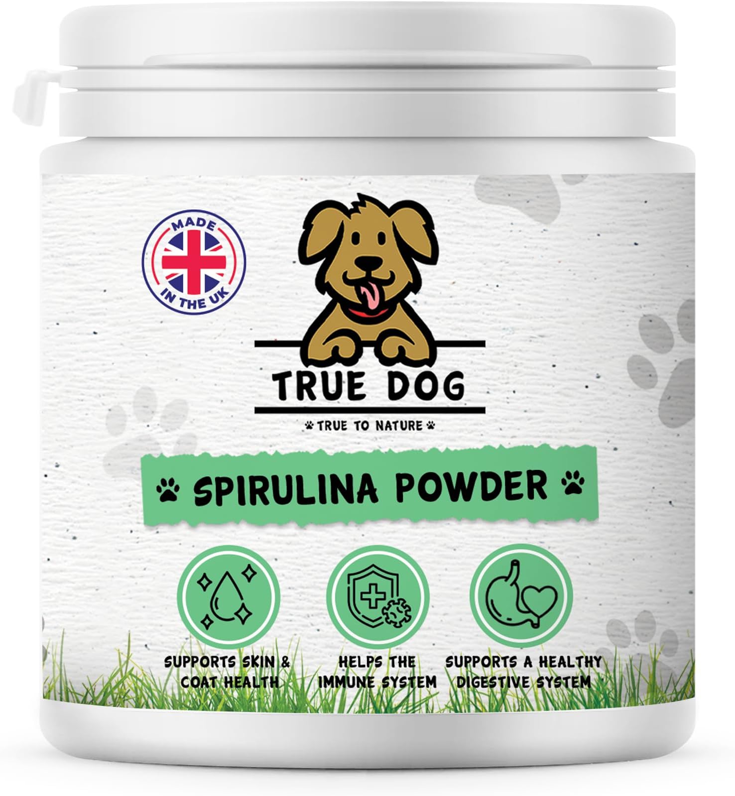 True DogSpirulina Powder 300g | 100% Natural Supplement for Dogs, Health Boost, Omega 3