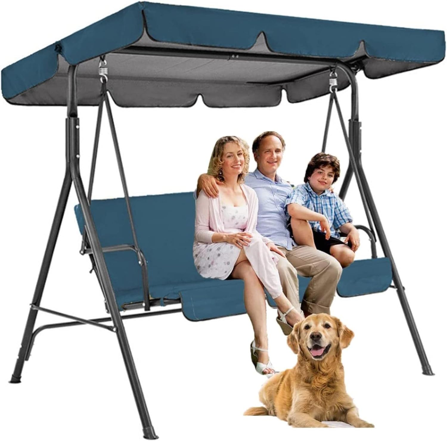 210D Oxford Cloth Swing Canopy Cover,Universal Garden Swing Seat Canopy Replacement,Waterproof Sunshade Replacement Canopy Cover for Garden Swing Hammock Outdoor