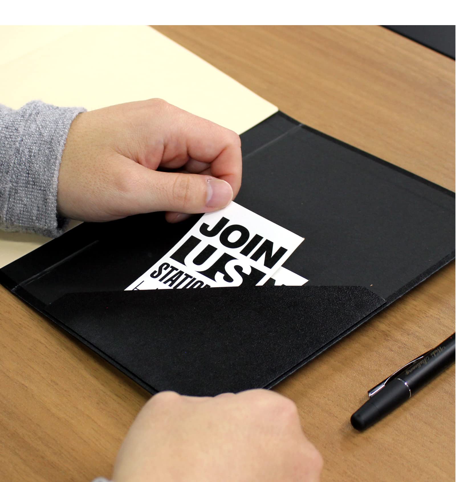 黒 A5 ハードカバー ノート 100ページ レザー調・ハードカバーノート(A5)(ブラック)【グッズストアドット