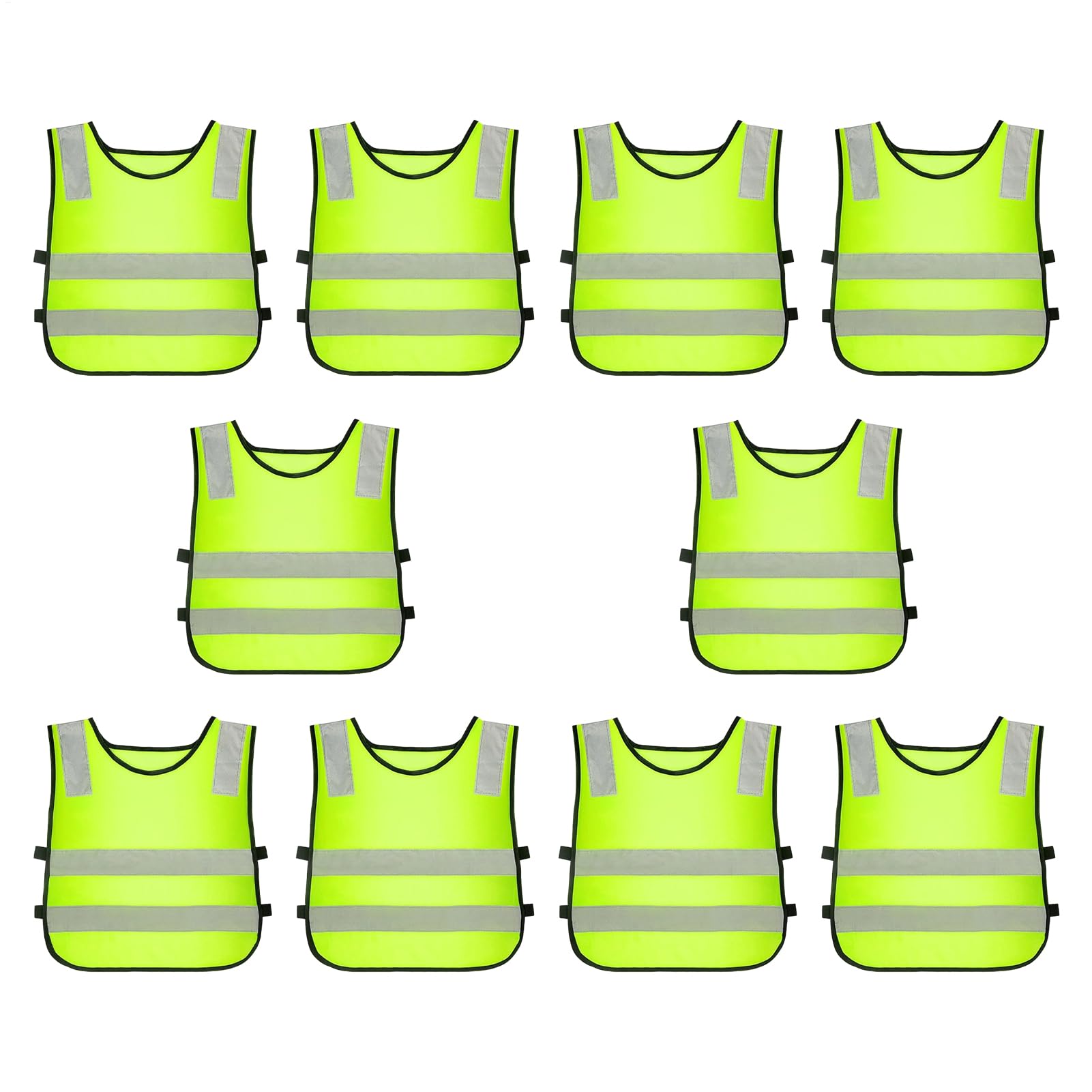 Gilet Réfléchissant pour 10 Pièces de Gilets pour Plein Air