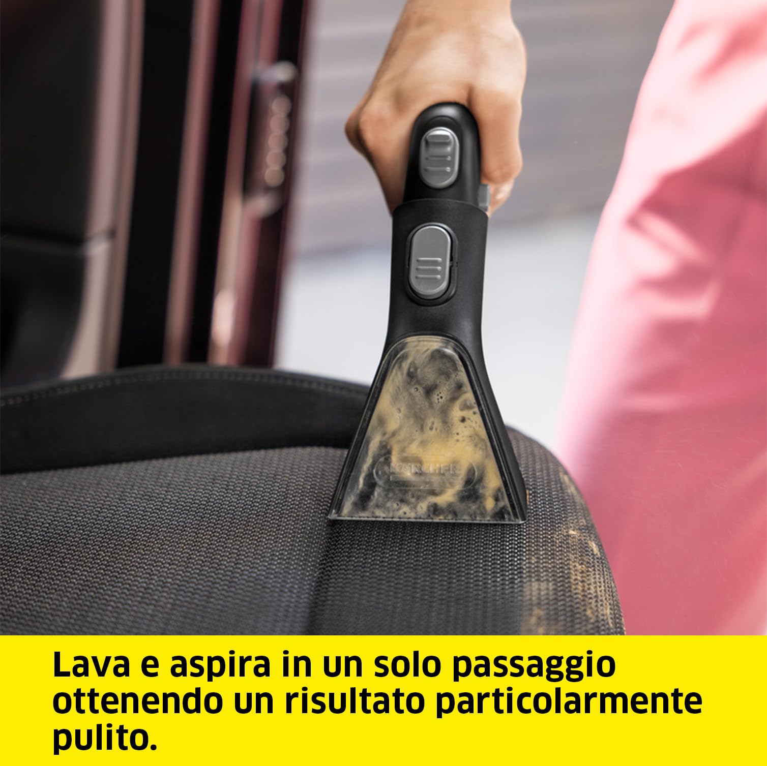 KÄRCHER Lavatappeti Smacchiatore SE 3 Compact, serbatoio acqua pulita: 1,7 l, peso: 4,1 kg, per Tessuti, Moquette, Auto Tappezzeria, Divani e Imbottiti, con bocchetta tessuti e pavimenti