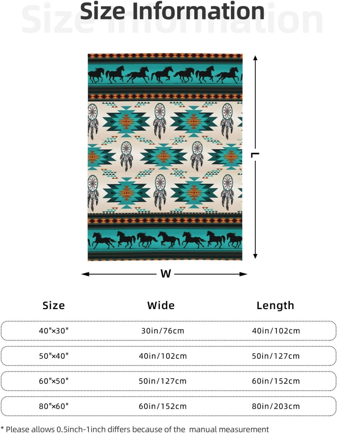Western Country Boho Throw Blanket - Decorative Farmhouse Blanket, Southwest Decor Woven Blankets,Native Blanket