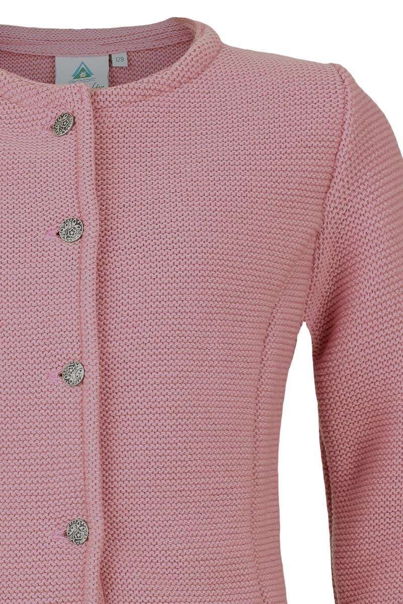 Isar-Trachten Chaqueta de punto para niña, rosa viejo, rosa, 80, Rosa., 92