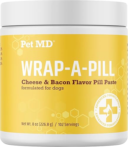 Vista 30 de Pet MD Wrap A Pill Paste - Pastilla con sabor a tocino para perros, crea un bolsillo para ocultar pastillas y medicamentos, 59 porciones