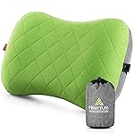 Hikenture Camping Pillow with Removable Cover - Ultralight Inflatable Pillow for Neck Lumber Support - Upgrade Backpacking Pillow - Washable Travel Air Pillows for Camping, Hiking, Backpacking (Green)