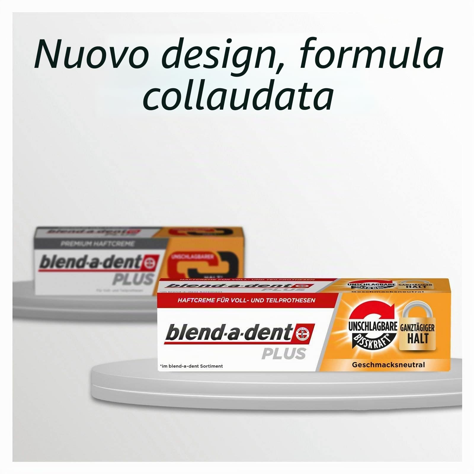 blend-a-dent Plus Duo Kraft - Crema adesiva Premium, confezione da 6 (6 x 40 g)