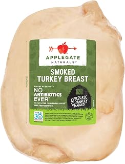 Applegate Farms Smoked Turkey - Natural, Antibiotic-Free Deli Meat for Delicious Sandwiches