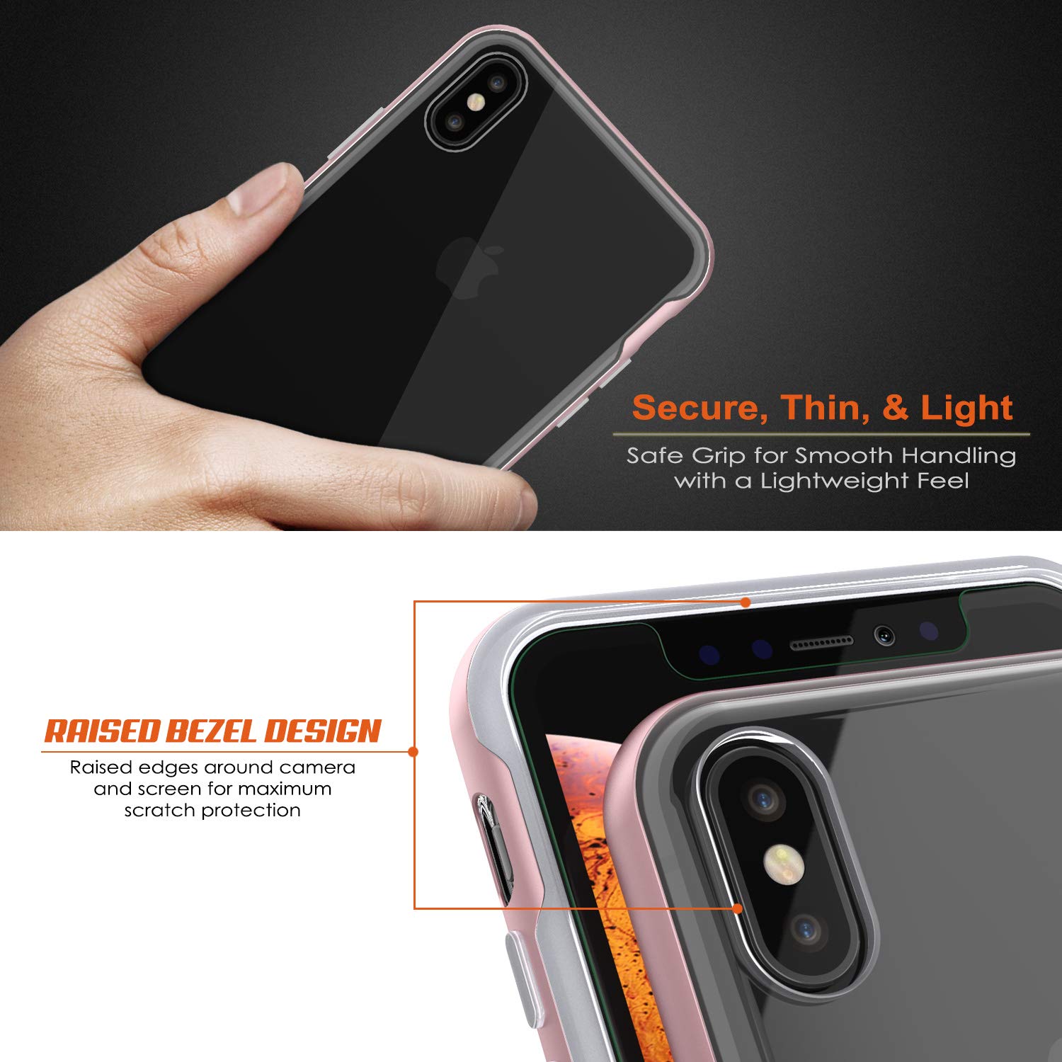 PunkCase Cover multistrato ultra sottile e protettiva per iPhone X (5,8