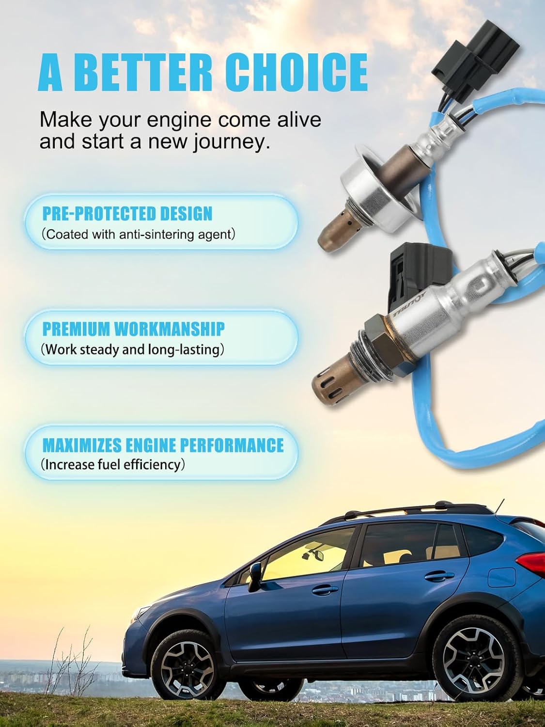 TAUTOY 2PCS 234-9091 234-4462 O2 Oxygen Sensor Upstream and Downstream (2.4L L4) for Honda Accord 2008-2012, for Acura TSX 2009-2014, 36531-R40-A01, 36532-R40-A01