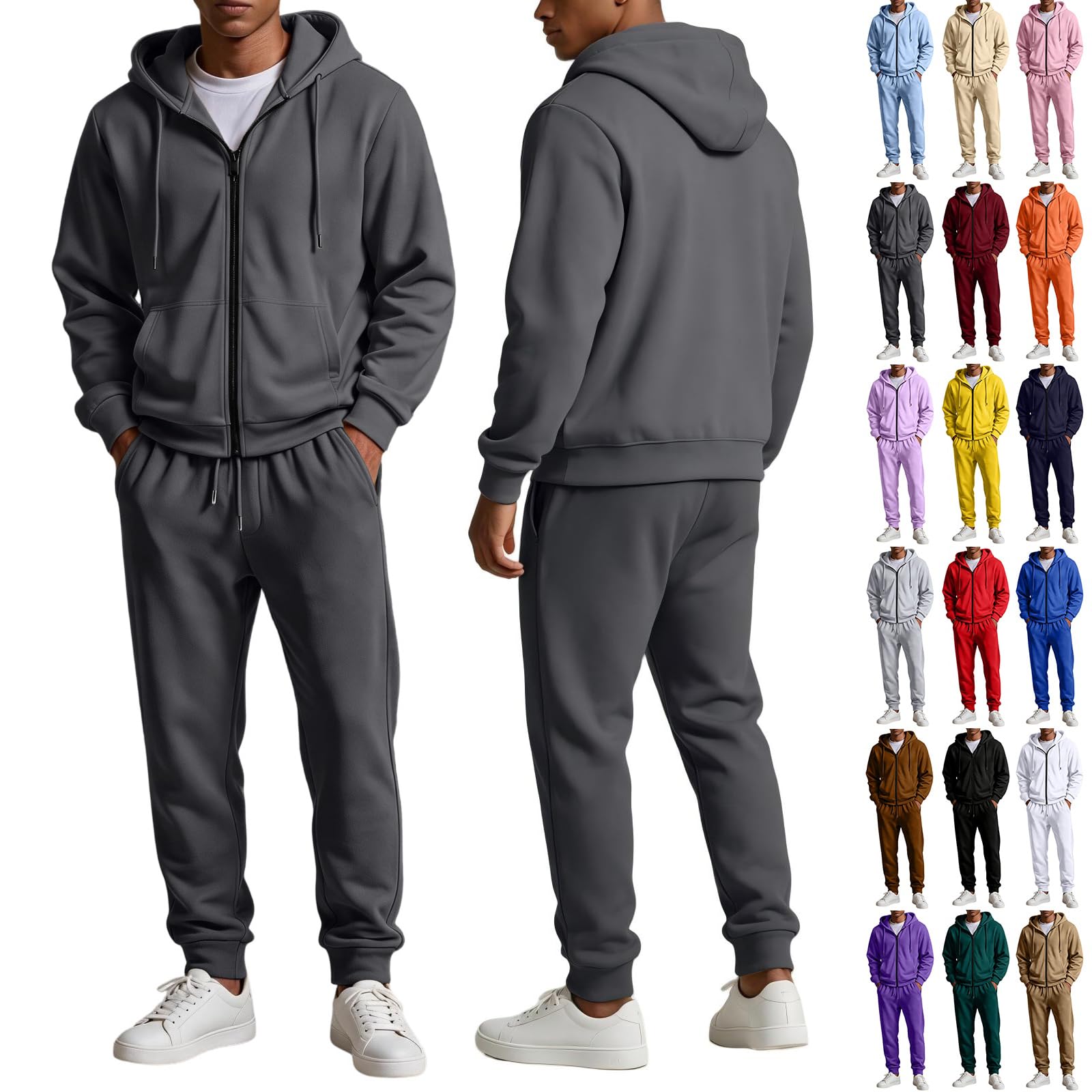 Jogging Suits for Men Fleece Jogger 2 Piece