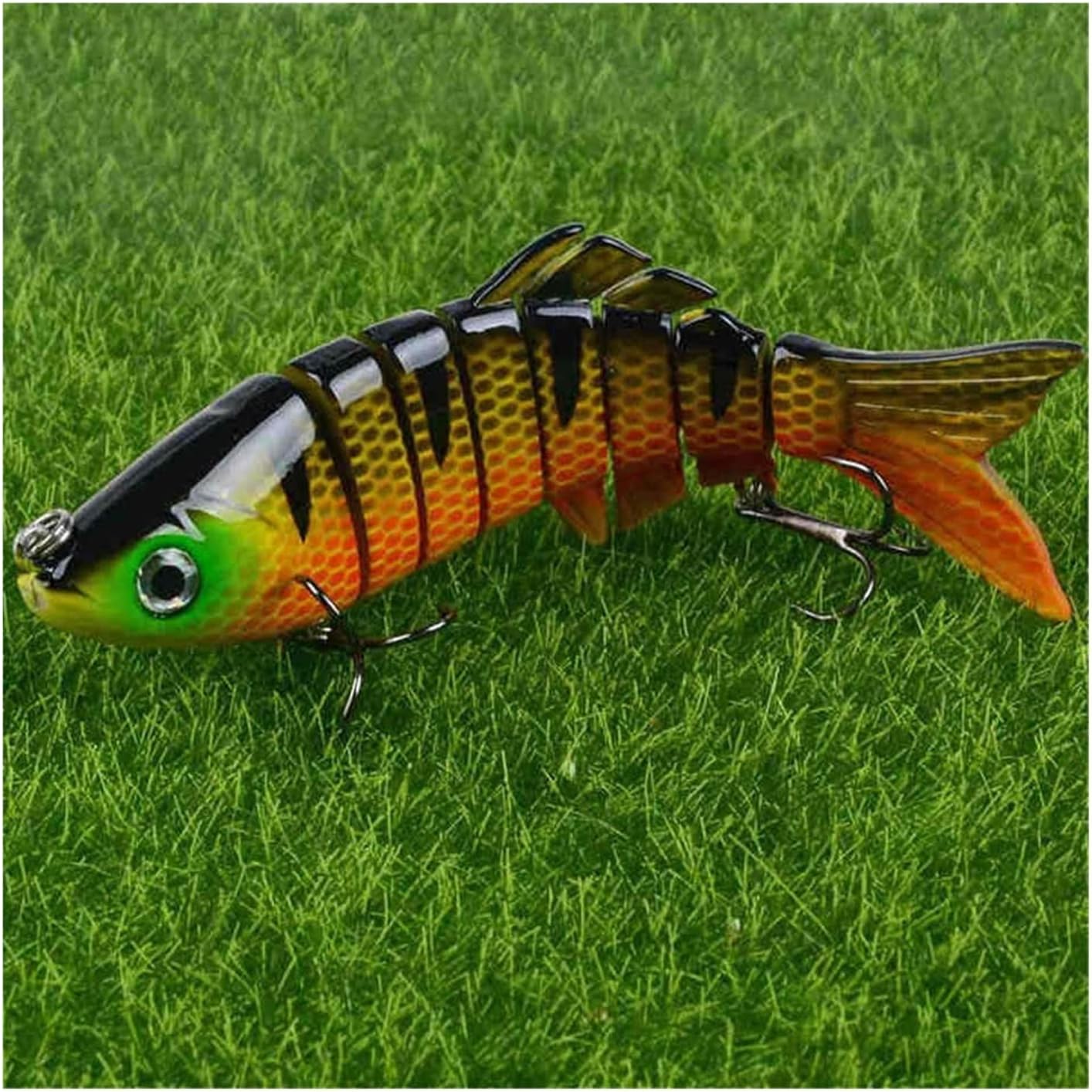 5Pcs 11cm 22.5g Bass Fishing Lure 8 Segmented Multi Jointed Swimbaits with Treble Hook Sinking Bionic Hard Bait for Trout Perch Carp