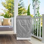 Outdoor Waterproof Freezer Cover 210D Heavy Duty Zippered Protector for 7.0 Cubic Feet Chest Freezer