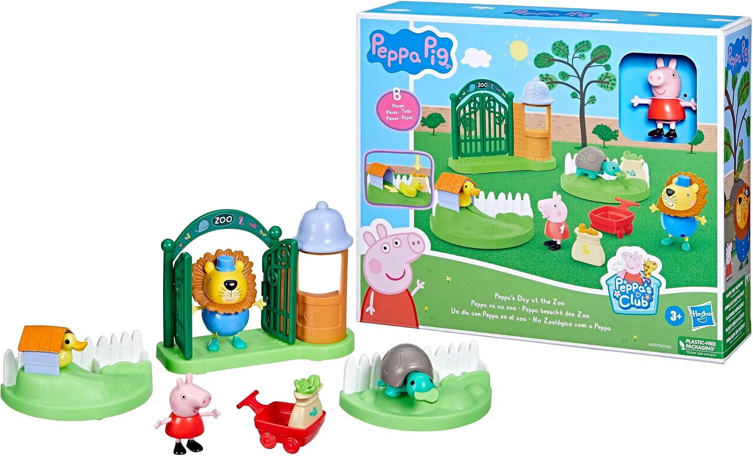 Peppa Pig Toys Peppa's Day at The Zoo Playset, 2 Figures and 6 Themed Accessories, 3-Inch Scale Preschool Toy for Kids Ages 3 and Up