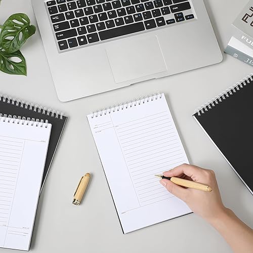 Miniatura 2 de Cholemy 320 hojas, paquete de 4 almohadillas de esteno en espiral, 6 x 9 pulgadas, bloc de notas de escritura en espiral, bloc de notas de escritura