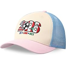 USA, CAN, MEX 2026 World Soccer Fan HatHost Countries Embroidered Baseball Cap, Trucker Hat for Men & Women