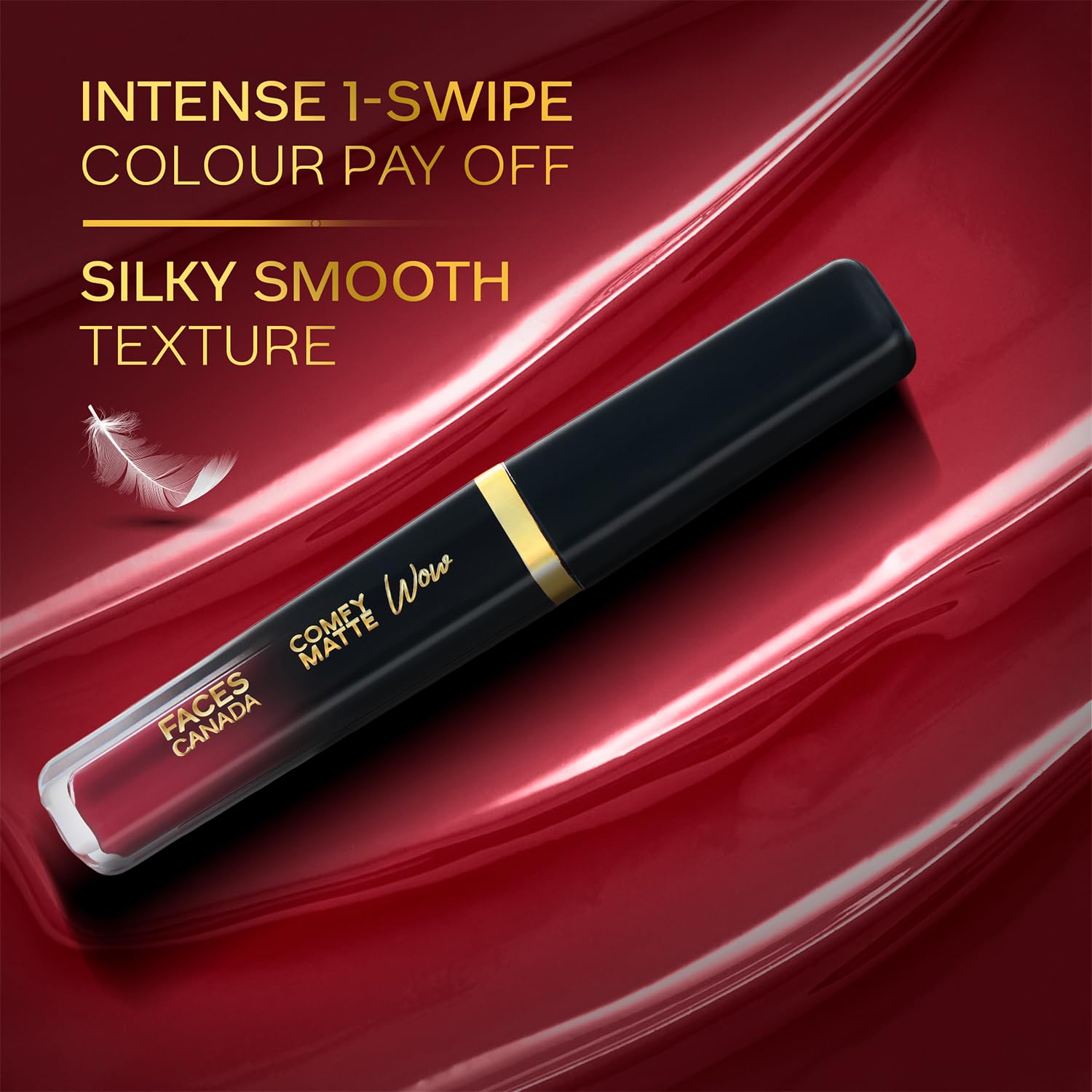 FACESCANADA Comfy Matte Wow Liquid Lipstick Maroon Maven 05 3.8ml | One Swipe Application | Highly Pigmented | Comfortable Wear | Glides Smoothly | Long Lasting | Transferproof
