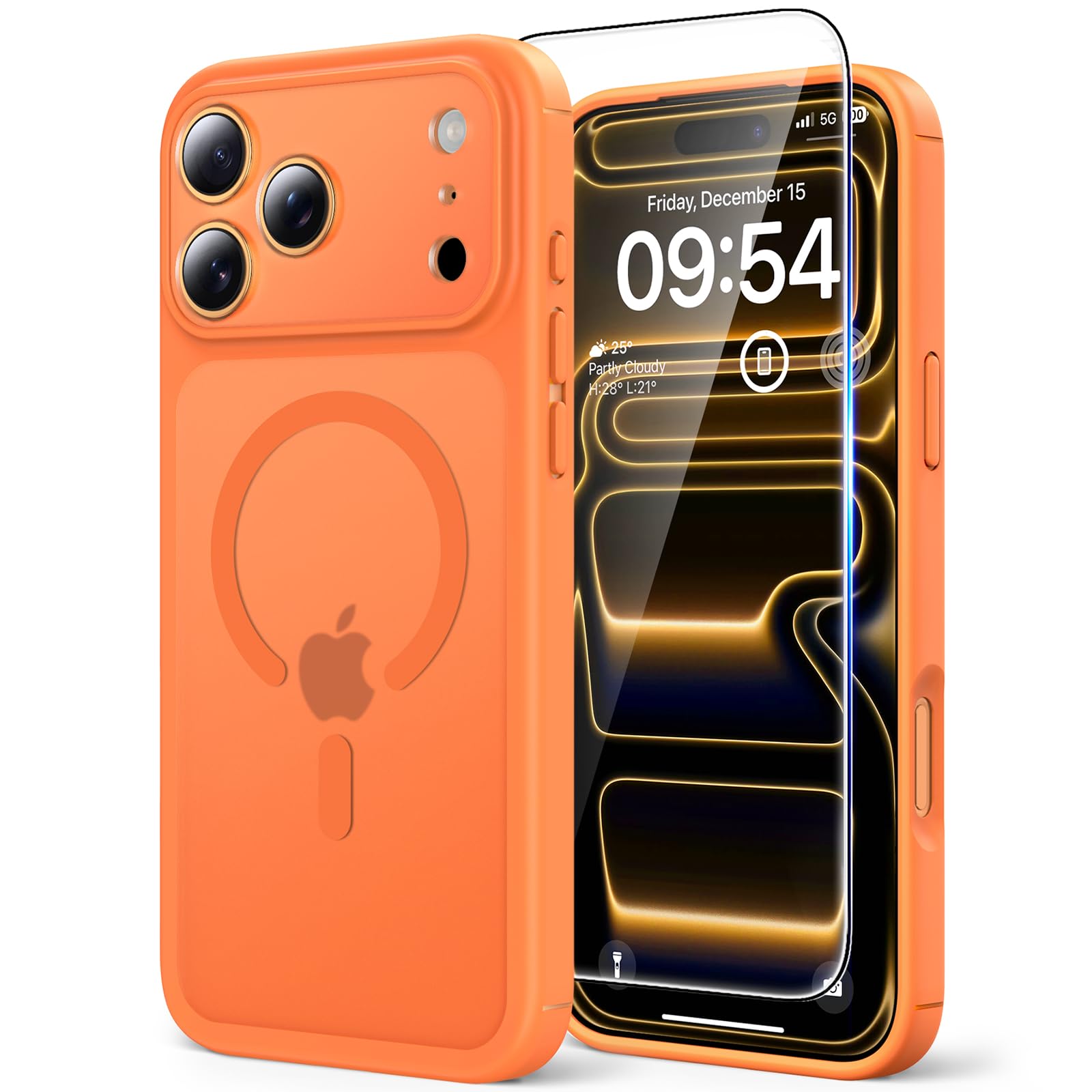 TAURI Funda para iPhone 13/iPhone 14, Compatible con MagSafe [No amarillea] con Vidrio Templado, Carcasa Nueva para iPhone 13/iPhone 14,Funda Ultra Fina antichoque - Transparente — view 118