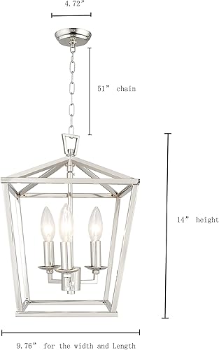 Miniatura 3 de AA Warehousing - Lámpara de araña de 3 luces con acabado de níquel pulido, número de modelo LZ01-3PN
