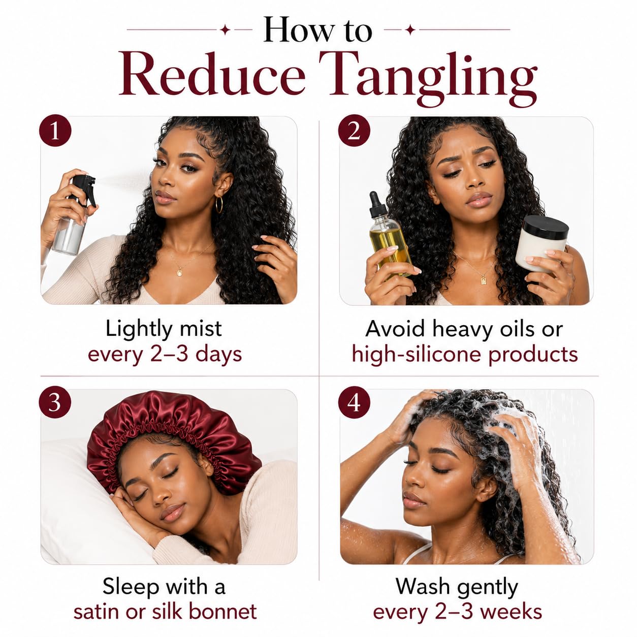 Deep Wave Feather Crochet Hair Extension Synthetic, 18 Inch 50 Strands 1B Miracle Knots Pre-Separated Invisible Crochet Hair Extensions for Black Women