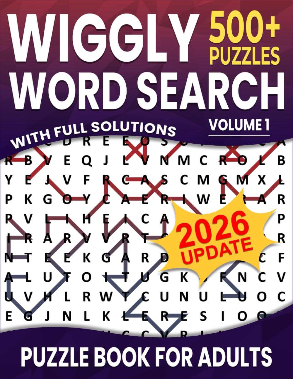 Wiggly Word Search: Over 500+ Puzzles Word Search Wiggly for Adults ,Unique and Challenging Word Search Variation for all Ages | Volume 1 |